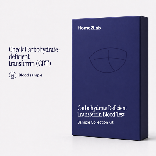 Carbohydrate Deficient Transferrin (CDT) Blood Test Home2Lab sample collection kit