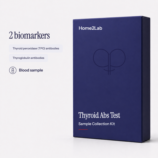 Thyroid Abs (Thyroglobulin + Thyroid Peroxidase Abs) Test Home2Lab sample collection kit